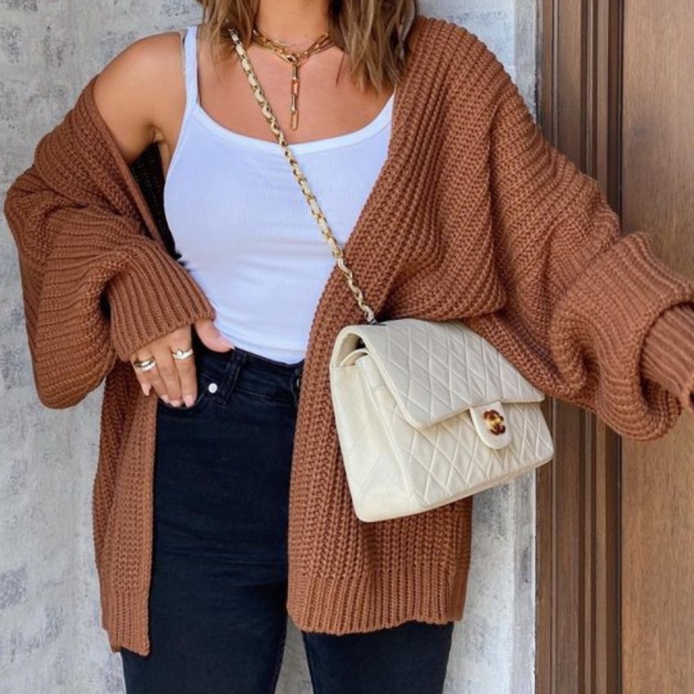 Brown chunky cardigan